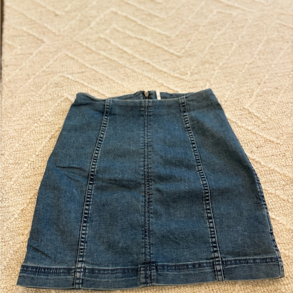 Free People Denim Blue Women's Skirt